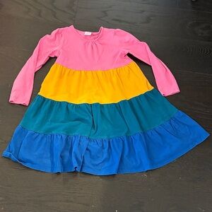Hanna Andersson Twirl, Tiered, Multi-color Dress